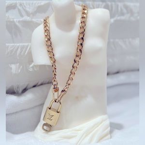 Louis Vuitton lock and key with necklace